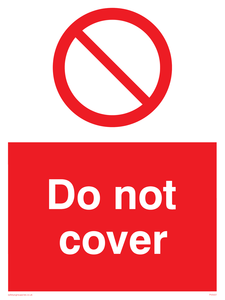 Do not cover sign 
