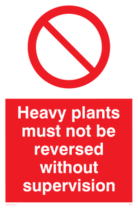 Heavy plants must not be reversed