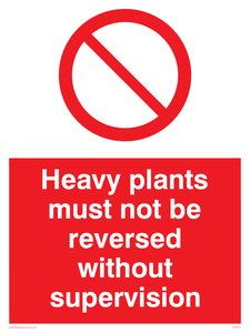 Heavy plants must not be reversed