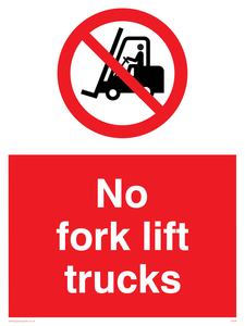 no fork lift trucks