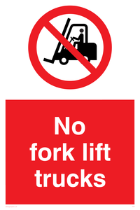 no fork lift trucks