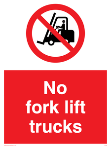 no fork lift trucks