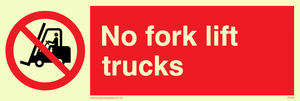 no fork lift trucks