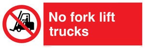 no fork lift trucks