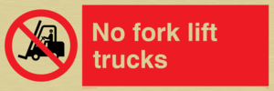 no fork lift trucks