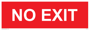 NO EXIT red background sign 