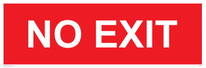 NO EXIT red background sign 