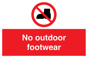 No outdoor footwear