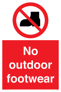No outdoor footwear