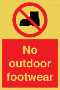 No outdoor footwear