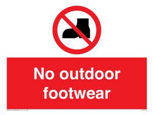 No outdoor footwear