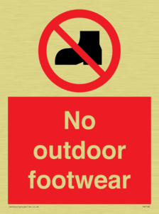 No outdoor footwear