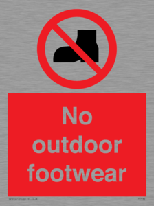No outdoor footwear