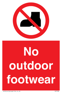 No outdoor footwear