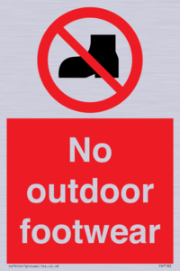 No outdoor footwear