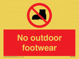 No outdoor footwear