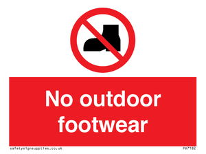 No outdoor footwear