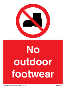 No outdoor footwear