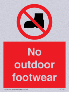 No outdoor footwear