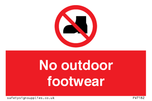 No outdoor footwear