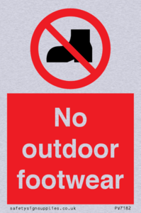 No outdoor footwear