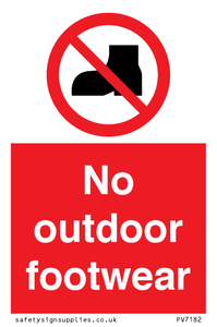 No outdoor footwear