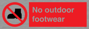 No outdoor footwear