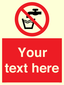 Custom prohibition not drinking water