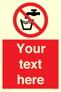 Custom prohibition not drinking water