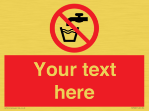 Custom prohibition not drinking water