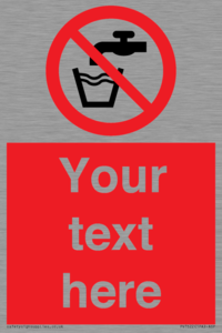 Custom prohibition not drinking water