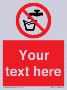 Custom prohibition not drinking water