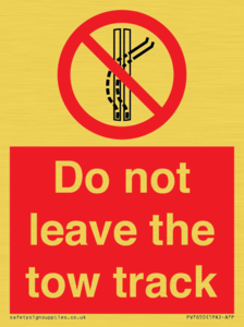 Do not leave the tow track