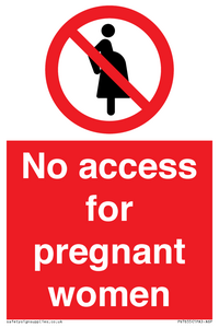 No access for pregnant women