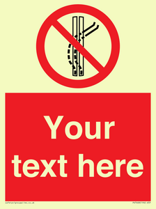 Custom prohibition Do not leave the tow track