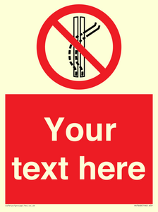 Custom prohibition Do not leave the tow track