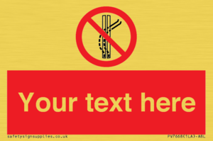 Custom prohibition Do not leave the tow track