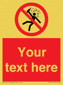 Custom prohibition Not for people in the state of intoxication