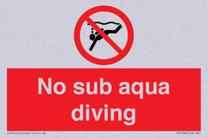 No sub aqua diving