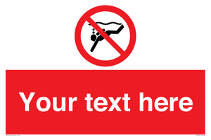 Custom prohibition No sub aqua diving