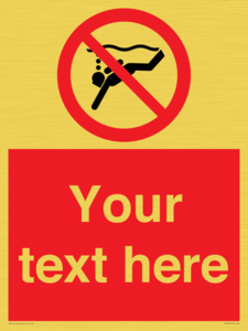 Custom prohibition No sub aqua diving