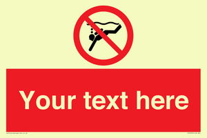 Custom prohibition No sub aqua diving