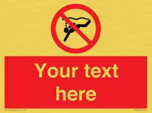 Custom prohibition No sub aqua diving