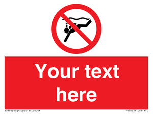 Custom prohibition No sub aqua diving