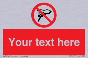 Custom prohibition No sub aqua diving