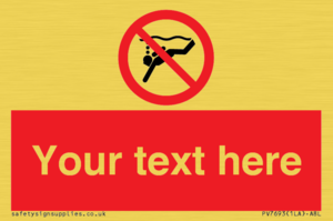 Custom prohibition No sub aqua diving