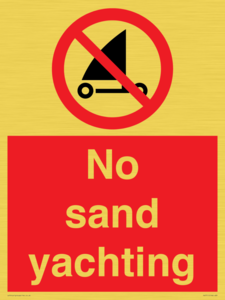 No sand yachting 