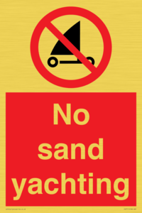No sand yachting 