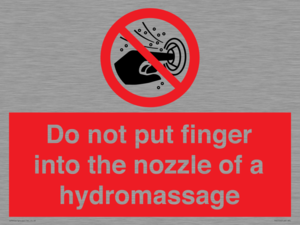 Do not put finger into the nozzle of a hydromassage