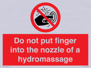 Do not put finger into the nozzle of a hydromassage